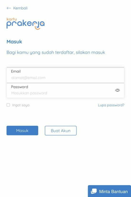 Login ke Akun Prakerja