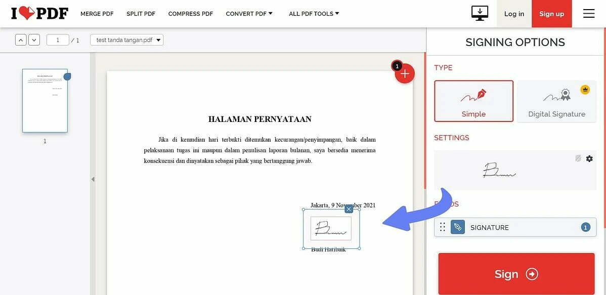 Membuat Tanda tangan di I Love PDF 5