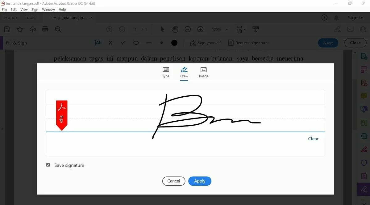 Menandatangani PDF dengan Adobe Acrobat Reader 4