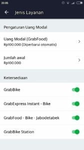 Aktifkan Aplikasi Grab dari subuh dann Aktifkan semua Layanan Grab