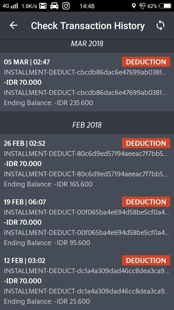 Cara Cek Cicilan Angsuran Atribut GrabBike