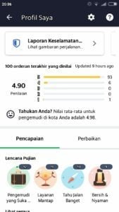 Jaga kinerja Ulasan Rating akun Grab Anda