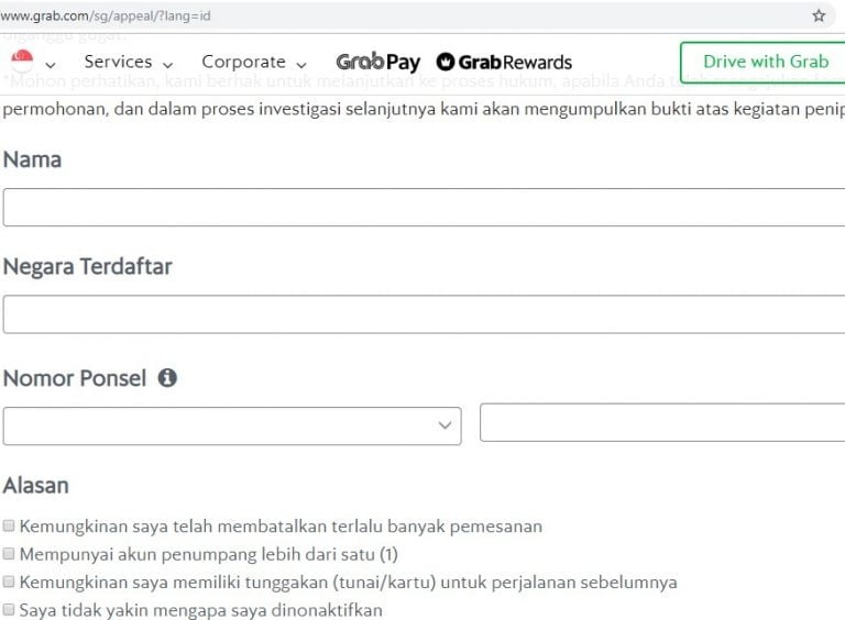 Mengisi Formulir Banding