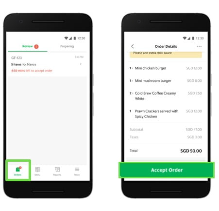 Cara menerima Pesanan yang Masuk