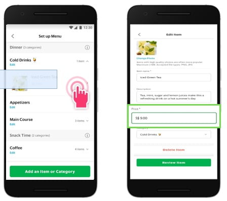 Cara mengupdate Menu yang telah dibuat
