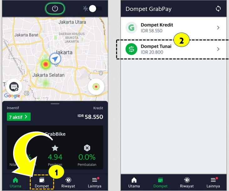 Dompet Tunai Tidak Aktif