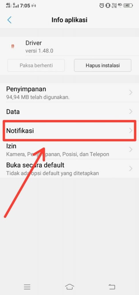 Klik menu Notifikasi