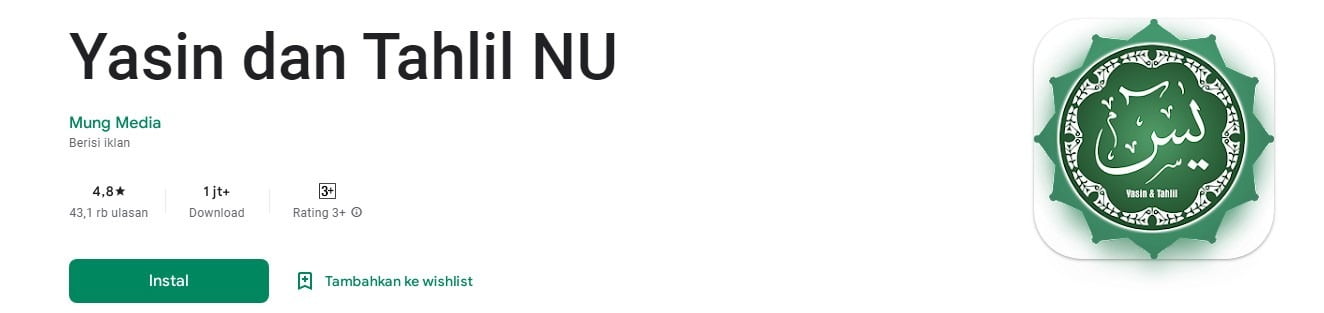 Link Download Aplikasi Yasin Tahlil Lengkap