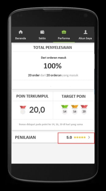 Masuk ke Menu Performa