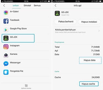 Hapus Data Akun Gojek Driver