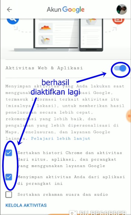 berhasil diaktifkan lagi 