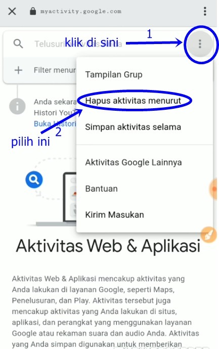 kelola aktivitas menurut