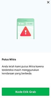 Penyebab Grab Putus Mitra