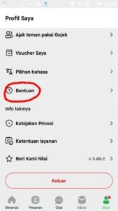 Pilih menu Bantuan.